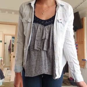 Light blue flannel shirt